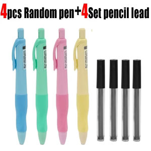 Mechanical Pencil with Sharpener Anti-myopia Pen Soft Grip Pencils 2.0mm Pencil Lead Drawing Writing Supplies Stationery Student