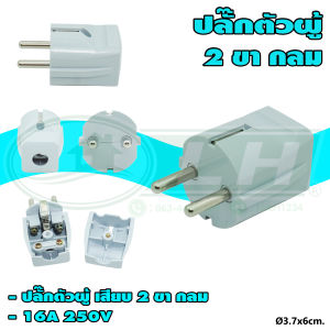 ปลั๊ก ตัวผู้ ขากลม (S-24) " แพ็ค 1 ตัว " ยกแพ็ค 24 ตัว "