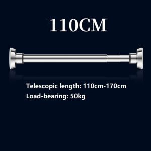 Tiang Hordeng Fleksibel 170/260cm Jemuran Baju Tiang Teleskopik Gantungan Baju Tanpa Paku Gantungan Serbaguna