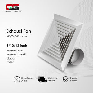（Dalam Stok COD) Kipas Angin Fan / Exhaust Fan Plafon - 10 inch 28.5cm/SEKAI Exhaust Fan / Kipas Angin Hexos Plafon Dak - MVF 893/6 Inch (20cm)8 Inch 24cm)