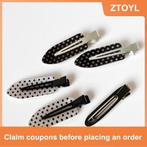 【ZTOYL】 4 8 chiếc kẹp tóc chấm bi màu trắng đen Kẹp tóc mái bên ngọt ngào dễ thương cho bé gái Quà Tặng phụ kiện tóc hàng ngày đáng yêu