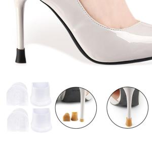 2Pairs Shoe Heel Covers Anti Slip Noise Reducing Heel Protectors for Daily Walking Women Shoe Repair Accessories