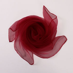 Jifang 60x60cm Plain Chiffon Nylon Scarf Children Kids Game Performance Dancing Silk Scarves PW53