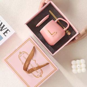 🌈(NEW ITEM) Mug Gift Set with Cover Spoon Office Teachers Day Gift Birthday Present