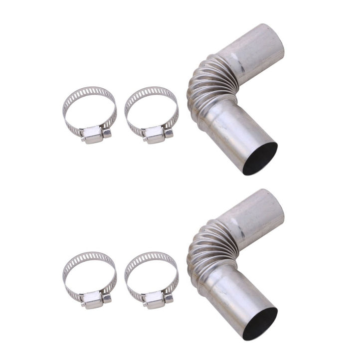 Diesel Exhaust Hose Motorcycle Exhaust System Parts 2pcs Stainless