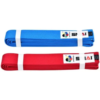 WKF APPROVED BELT 2024-23 SMAI Kata Karategi Belts Red Blue Colors Karate Belts Are Used By Professional Fighters