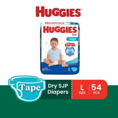 HUGGIES Dry Super Jumbo Pack Diapers - Tape (NB58s / S80s / M60s / L54s / XL42s)
