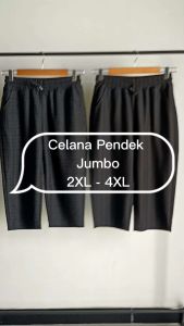 Celana Pendek 7/8 Midi Jumbo 2XL - 4XL Polos & Motif