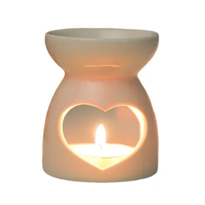 UMBRAULI Hollow Design Ceramic Aromatherapy Stove Creative Romantic Candle Essential Oil Burner Simple Minimalistic Star Moon Incense Burner Home Decor