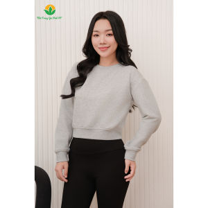 Áo nỉ nữ dáng ngắn cổ tròn thời trang Việt Thắng - A11.2405