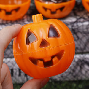 10Pcs Halloween Pumpkin Candy Jar Plastic Mini Pumpkin Storage Boxes for Snacks Children Party Trick or Treat Gift Blind Boxes