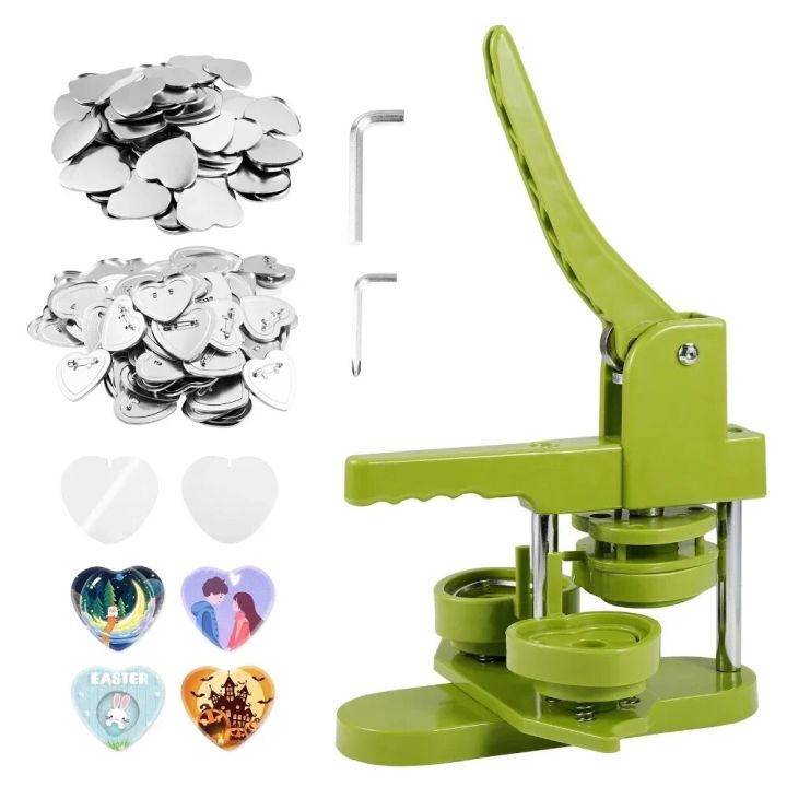 Diy Button Badge Maker Machine Heart Shape Pin Punch Press Mold Making