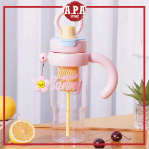 APA Botol Air Plastik Kapasiti Besar Straw & Penapis Water Bottle Plastic Tumbler Large Capacity With Filter School Kids