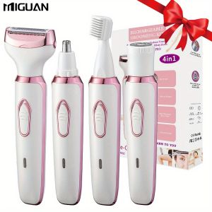 【Original 】4-In-1 Electric WomenS Shaver And Grooming Set: Includes Nose Hair Trimmer Eyebrow Razor Body Hair Trimmer USB Rechargeable - Comprehensive Body Grooming Solution Ideal Gift for Women