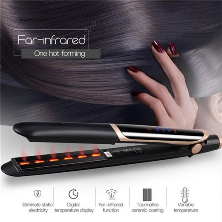 In Far-infrared Hair Straightener Flat Iron Hair Curler Tourmaline