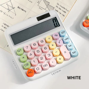 💖Ready Stocks💖 Cute 12-Digit Calculator Colorful Big Button Desktop Calculator Solar Powered for Student Office 4 Colors