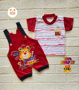 Baju Overall Bayi Untuk Usia 1-12 bulan Perempuan Laki Laki 3 Warna 1 Motif Bahan lembut