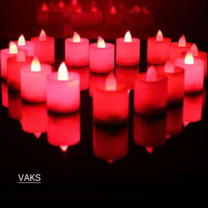 Combo 5 NẾN điện tử màu ĐỎ nhỏ lãng mạn LED cầu hôn đạo cụ đèn trang trí tiệc cưới sinh nhật