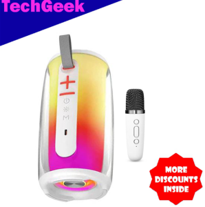 TG PLUSE6 TWS Wireless Bluetooth Stereo Music Speaker support TF Card/ USB/ AUX In with 360° Colorful Light Flashing