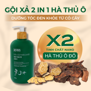 Túi Gội Hà Thủ Ô 2in1 Cỏ Cây Hoa Lá 2000ml - Giảm rụng tóc Hỗ trợ mọc tóc Dưỡng tóc đen mượt