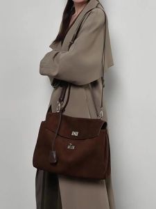 Rodeo Túi tote Kelly da thật nữ Túi xách tay đeo vai kẹp nách da bò mờ cao cấp dung tích lớn