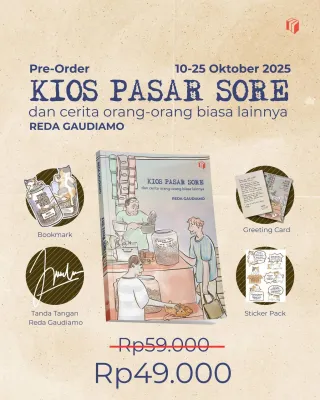 Novel Fiksi Kios Pasar Sore dan Cerita-cerita Orang Biasa Lainnya - Reda Gaudiamo Shira Media