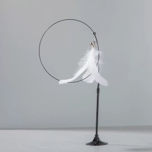 ไม้ล่อแมว ไม้ตกแมว รุ่นขนนก 2 ชั้น มีกระดิ่ง ไม้ยาว ของเล่นแมว ของเล่นล่อแมว เชือกล่อแมว ไม้แมว