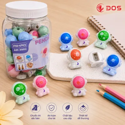 Combo 3 Cái Gọt Bút Chì Mini Hình Phi Hành Gia Aihao AH-3802