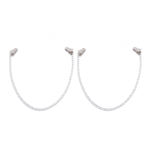 2Pcs Fashionable Iron Sweater Chain Clothes Clip for Secure Hold MultiUse Sweater Chain Clip Decorative Accessories