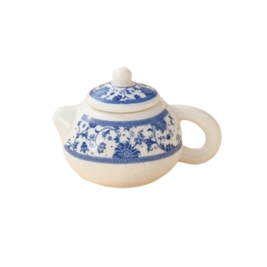 HCHC MALL 40ml Ấm trà sứ hoa Tinh tế Phong cách Trung Quốc Đồ trang trí ấm trà gốm sứ mini Mô hình thu nhỏ Trang trí nhà cửa Phụ Kiện Nắp Ly Trà Sữa Trà đạo