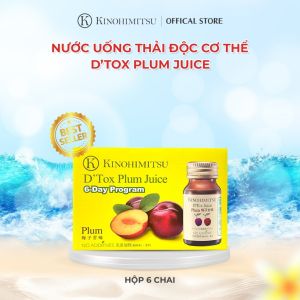 Nước uống Dtox Plum Juice Kinohimitsu thải độc hiệu quả tăng cường miễn dịch 30g x 6 chai (DATE T7/27)