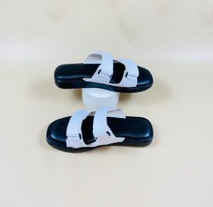 Dinda Sandal wanita Lace alas busa trendy model terbaru 2022 ukuran 37-40 warna hitam putih abu dan coklat susu