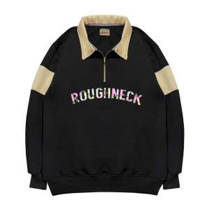 jaket sweater kece Rugby Bahan Flecee Premium Half Zip baju pria Kombinasi Blaboo Jaket Sweater Sweatshirt Bisa Cod