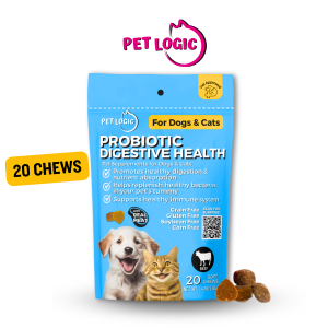 Pet Logic Probiotic Digestive Health Dog & Cat Treats Supplement Snack 40g : Dog Probiotics Dog Multivitamins Dog Supplements Appetite Booster for Dogs  Puppy Food   Adult Dog Food  for Happy Tummy .