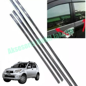LIST KACA SAMPING CHROME MOBIL RUSH TERIOS 2007-2017 / SIDE WINDOW TRIM CHROME TERIOS RUSH LAMA