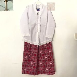 Setelan Kebaya Anak Putih Merah / Hijau Sekolah TK SD Seragam Kebaya Encim Anak- Setelan Kebaya Encim Anak Sd