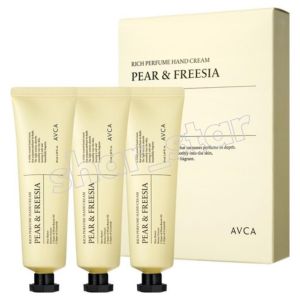 Avca Rich Perfume Hand Cream Pear & Freesia Set of 3 50ml Each Shea Butter Ceramide Hand Care