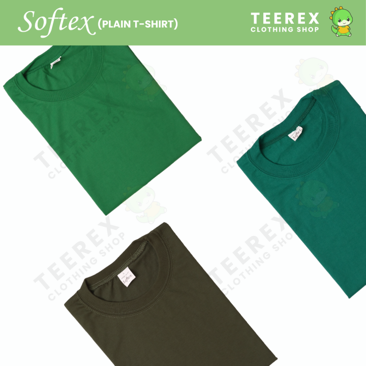 SOFTEX ROUNDNECK T-SHIRTS- SHADE OF GREEN (SAFARI/DARK GREEN/FERN GREEN ...