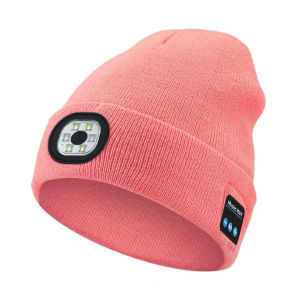 Hands-free Beanie Rechargeable Bluetooth Led Hat High Brightness Illumination Wireless Music Winter Warm Cap For Night Jogging