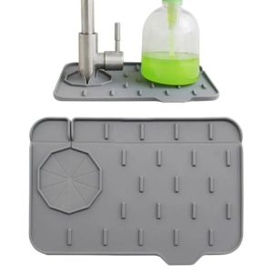 JGYBI Flexible Economic Sink Splash Double Sided Use Kitchen Silicone Drip Catcher Tray Faucet Mat Water Drain Pad Splash Guardkitchen ware applianceskitchen accessories