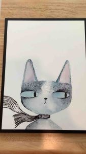 ภาพติดผนังน่ารักๆ พร้อมส่ง 1เซ็ต3ภาพ ขนาดหนึ่งภาพ30*40 ภาพเป็นแบบกรอบลอยทันสมัย