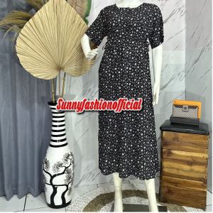 Daster Andin Rayon Motif Bunga Sakura - Dress Busui Dan Bumil
