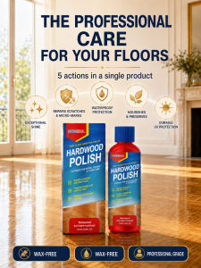 Lasting Shine/Instant Gloss Wood Floor Polish Floor Cleaner Floor Wax Anti-Scratch No Streak Water-Based Formula for Hardwood