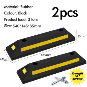 【Fast Delivery】 Heavy Duty Rubber Parking Stopper/Parking Limiter/Car Parking Wheel Block Tire Block Parking Blocker Parking Marker Durable Rubber Parking Limiter