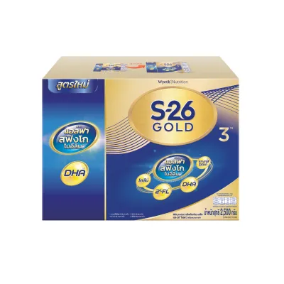 S-26 Gold เอส26 โกลด์ สูตร 3 (ขนาด 2500/3500 กรัม) นมผงเด็ก นมผง S26 นมผงเด็กทารก