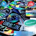 Sticker Distro Hologram Anti Air 25 pcs ( random ) Sticker Hologram Brand Distro Lokal indonesia TERMURAH. 