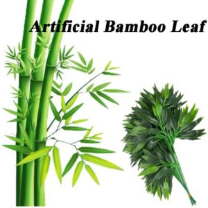 10/1pcs Branches Artificial Bamboo Leaves Silk Cloth Green Plastic Plants for Wedding Decoration Home Office Garden Fake Leaves