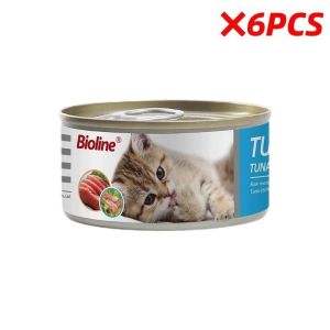 Bioline 6pcs Wet Cat Food 375g for Cats and Kittens High Protein Canned Cat Food for Healthy Growth
