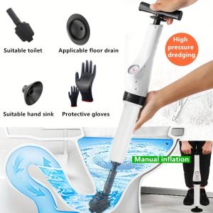 1 Set High Pressure Impact Force Pipeline Toilet Washbasin Vegetable Sink Unblocker Easy To Deal With Various Household Blockage Problems