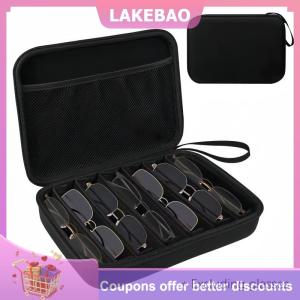 【LAKEBAO】 1 Piece có thể điều chỉnh 4 7 khe cắm Kính mắt chủ lưu trữ Box xách tay Kính mát Organizer trường hợp Sunglass lưu trữ chủ cho nhiều cặp